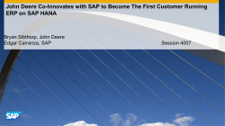 John Deere Co-Innovates with SAP to Become The First