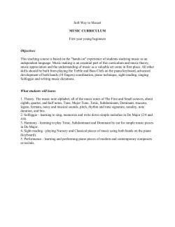 Soft Way to Mozart MUSIC CURRICULUM First year young