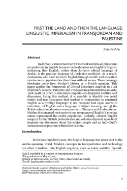 first the land and then the language: linguistic