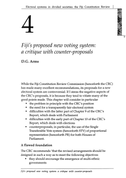 Fiji`s proposed new voting system: a critique with - ANU Press