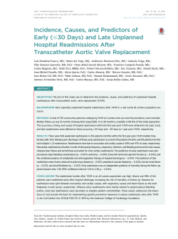 Incidence, Causes, and Predictors of Early (&le;30 Days) and Late