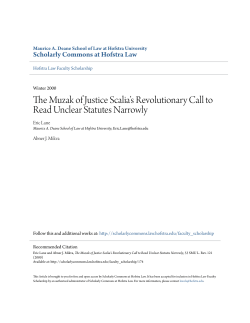 The Muzak of Justice Scalia`s Revolutionary Call to Read Unclear