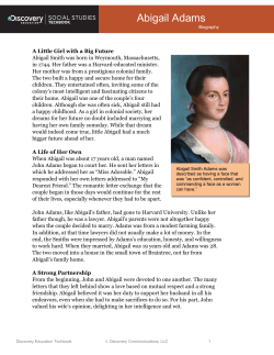 Abigail Adams - Discovery Education Blog