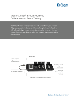 Dr&auml;ger X-dock&reg; 5300/6300/6600 Calibration and Bump Testing