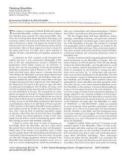 Thinking Mesolithic - Paleoanthropology Society