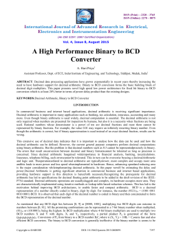 A High Performance Binary to BCD Converter