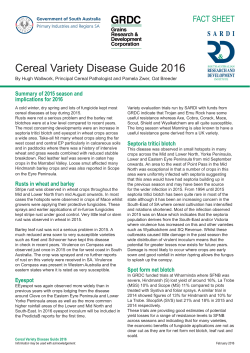 Cereal Variety Disease Guide 2016