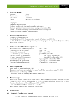 CV - Stellenbosch University