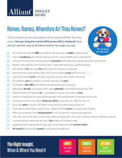 Romeo, Romeo, Wherefore Art Thou Romeo?