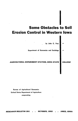 Some Obstacles to Soil Erosion Control in Western Iowa