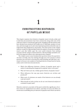 constructing histories of popular music