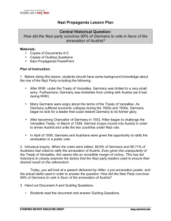 Nazi Propaganda Lesson Plan - Stanford History Education Group