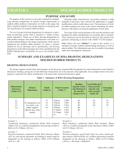 chapter 1 molded rubber products