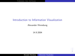 Introduction to Information Visualization