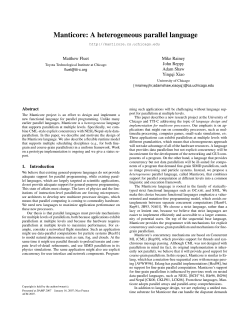 Manticore: A heterogeneous parallel language