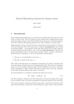 Denavit-Hartenberg notation for common robots