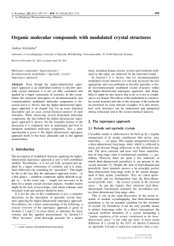 Organic molecular compounds with modulated crystal