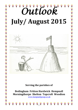 July-August 2015 Outlook - Topcroft Parish Council