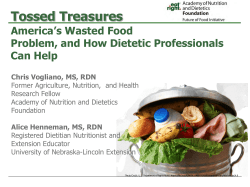 Tossed Treasures - eatrightfoundation.org