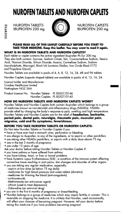 nurofen tablets and nurofen caplets