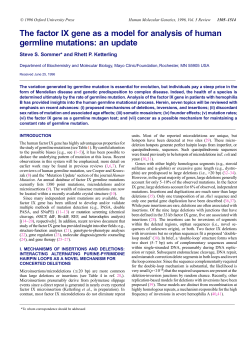 The factor IX gene as a model for analysis of