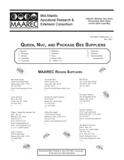 Queen, Nuc and Package Bee Suppliers