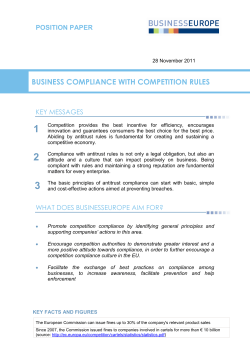 Business compliance with competition law