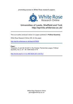 Universities of Leeds, Sheffield and York http://eprints.whiterose.ac.uk/