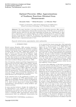 Optimal Piecewise Affine Approximations of Nonlinear Functions