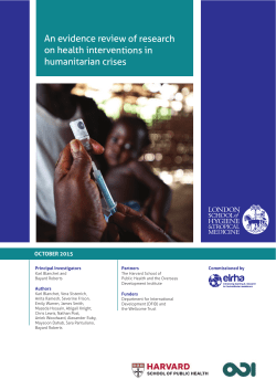 An evidence review of research on health interventions in