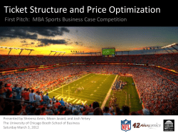 First Pitch: MBA Sports Business Case Competition