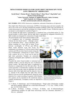 miniaturized modules for light sheet microscopy with low chromatic
