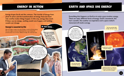 Earth and space use energy Energy in action
