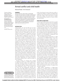 Armed conflict and child health