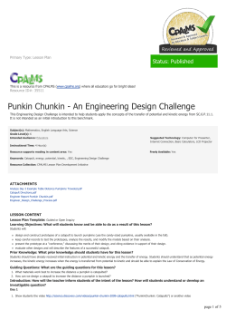 Punkin Chunkin - An Engineering Design Challenge