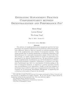 Estimating Management Practice Complementarity between