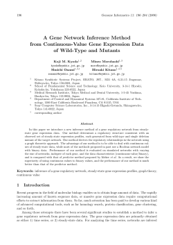A Gene Network Inference Method from Continuous