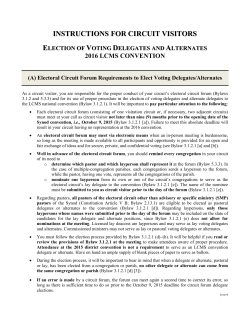 instructions for circuit visitors election of voting delegates and