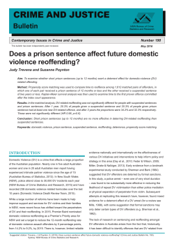 Does a prison sentence affect future domestic violence reoffending?
