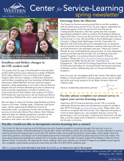 Center for Service-Learning - Western Washington University