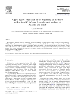 Upper Egypt: vegetation at the beginning of the third millennium BC