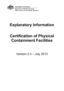 Explanatory Information on Guidelines for Certification of Physical