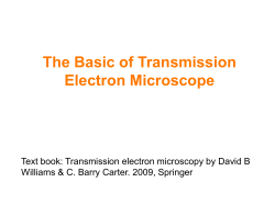 The Basic of Transmission Electron Microscope