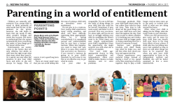 Parenting in a world of entitlement