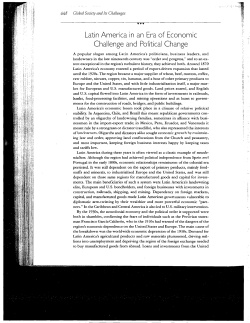 Latin America in an Era of Economic Challenge and