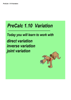 PreCalc 1.10 Variation