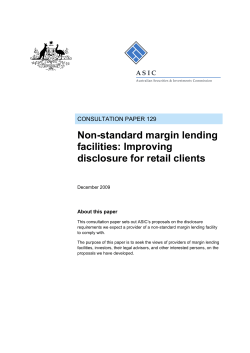 CP129: Non-standard margin lending facilities: Improving