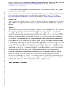 Longitudinal change in language production