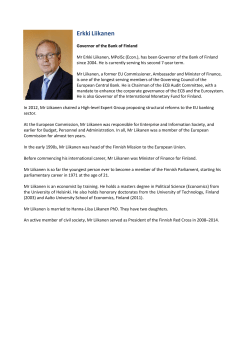 Erkki Liikanen - Suomen Pankki