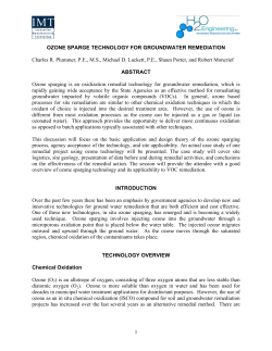 ozone sparge technology for groundwater